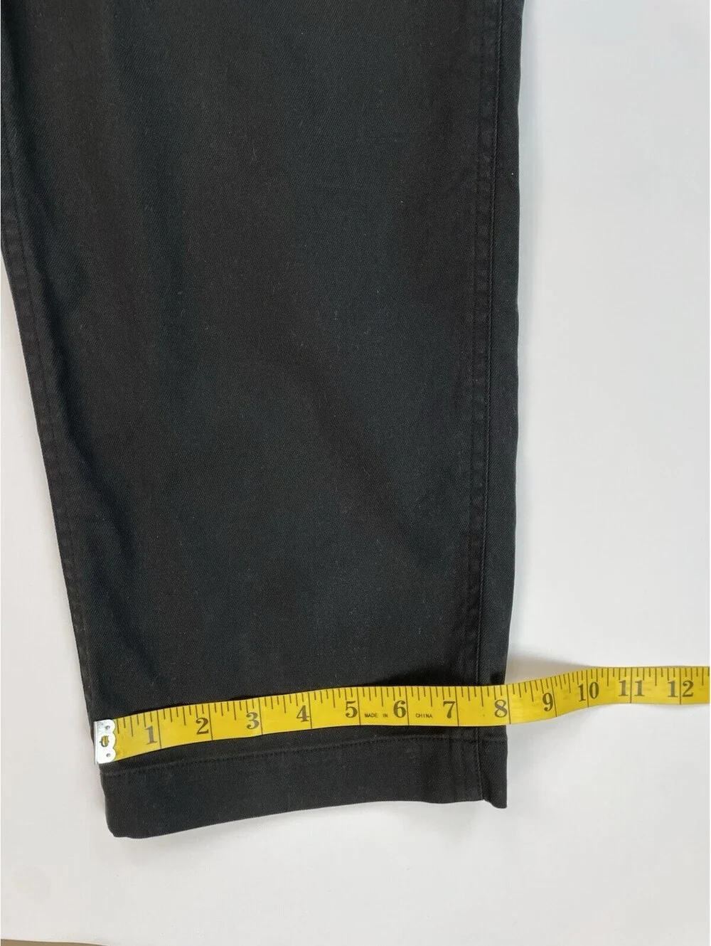 Jenni Kayne Ranger Black Cotton Twill Utility Pants Straight Leg Size 10